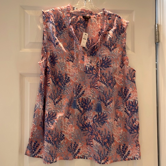 Talbots ruffle sleeve top - Picture 2 of 5